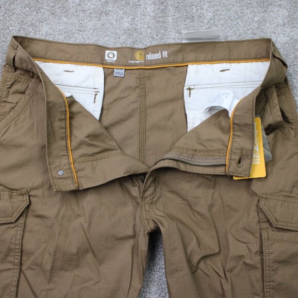 Carhartt Force Pants NWT Mens 42x30 Brown Tappen Cargo Relaxed Fit Straight - Picture 12 of 16